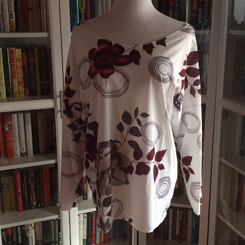 Drop Shoulder Floral Print Top - Picture 3 of 5